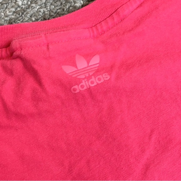 Adidas Crop Top Tee Shirt T-Shirt Trefoil Adicolor Originals L Large - Picture 5 of 6